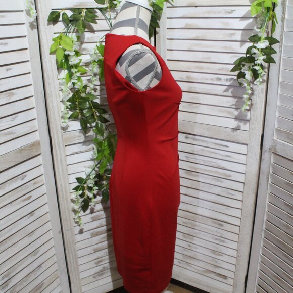 Calvin Klein Sleeveless Sheath Dress with Sunburst - Picture 5 of 16